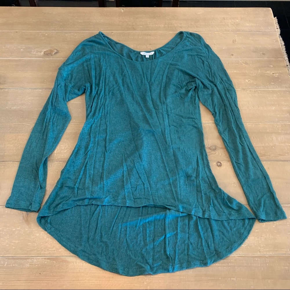 Naked Zebra Long Sleeve Green Tunic Shirt